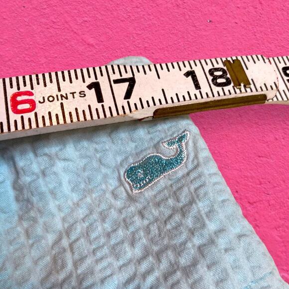 Vineyard Vines Light Turquoise Blue Textured Cotton Stretch Mini Skirt Size 16 - Picture 3 of 9